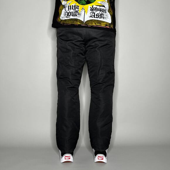 Swiss Tech Snow Pants Jet Black Nylon Insulated Baggy Wide Leg Fit Youth XL - Picture 3 of 4